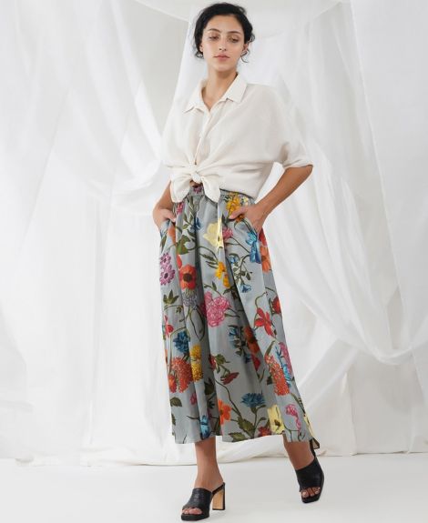 Yavi, Floral Print Skirt