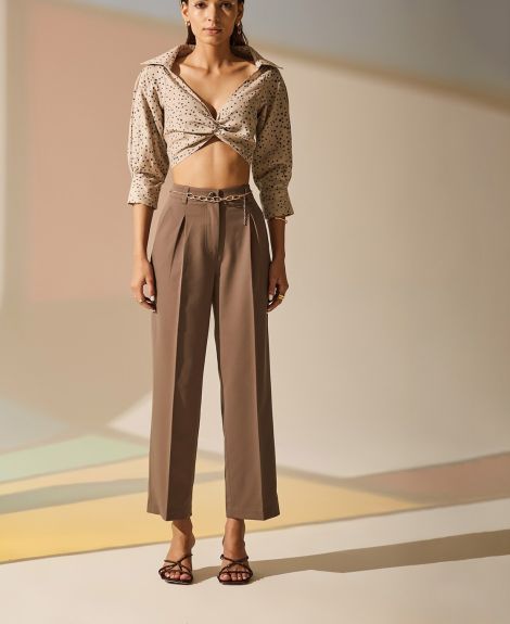 The Dapper Lady, High-Rise Ankle-Length Pants