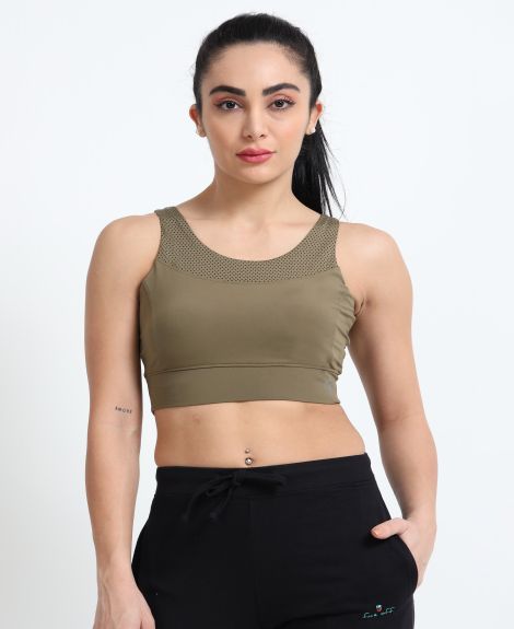 VerveFlex Sage Stride Sports Bra with cookie cups