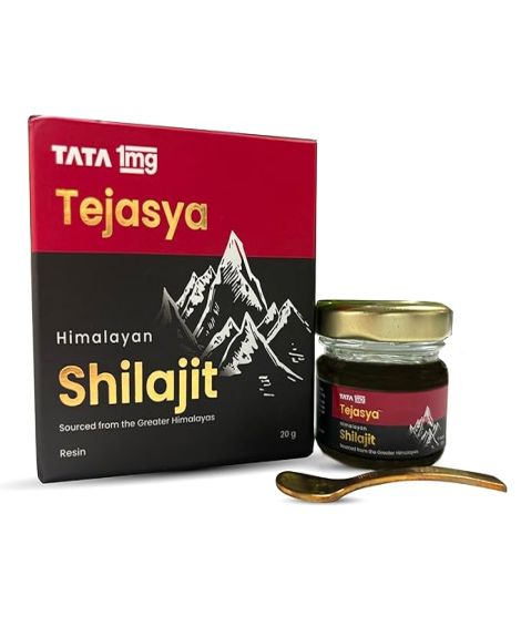Tata 1mg Tejasya Shilajit Resin,Helps in Boosting Stamina & Energy,Pack of 1,20gm