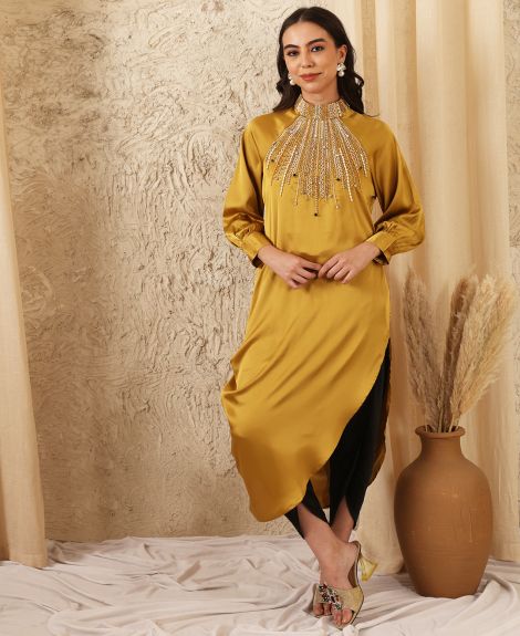 MUSTARD COLLIDE DRESS