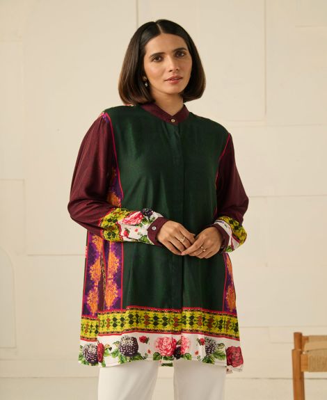 GREEN DEVA CONCEALED BUTTON SHIRT