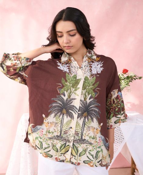 PETRA FOREST BROWN SHIRT