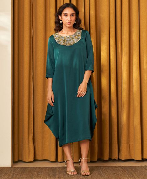 EMERALD GREEN STYLI DRESS