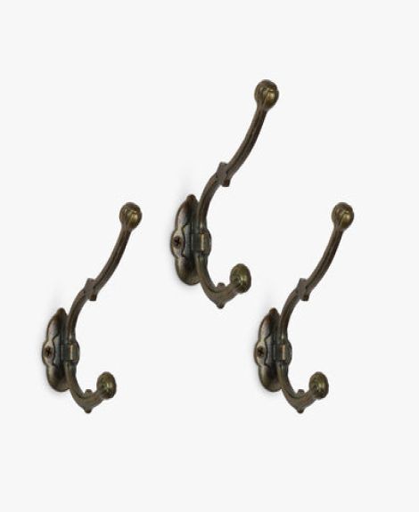 CASADECOR Vintage Antique Ornate Wall Hook Set