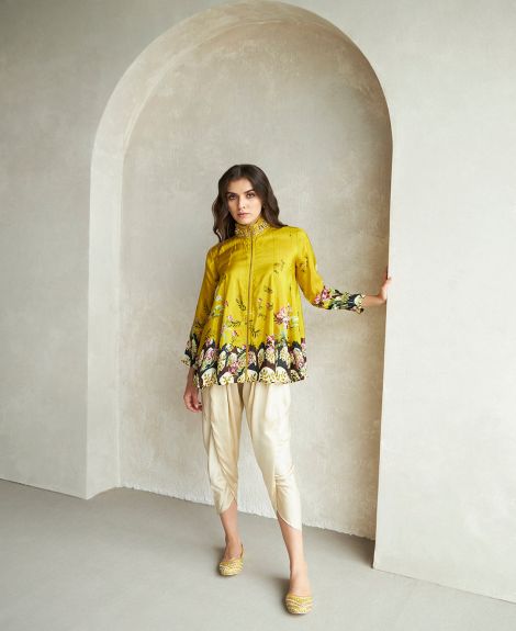 OPADA MUSTARD QUIX ZIP-UP SHIRT