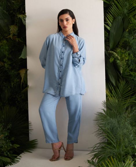 DENIM BLUE DIME SHIRT