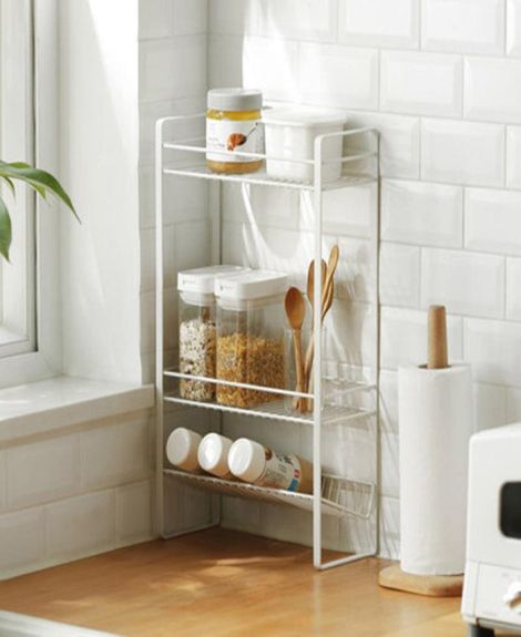 IKIRU
White Carbon Steel 3 Layer Standing Storage Rack Holder Stand For Home & Kitchen