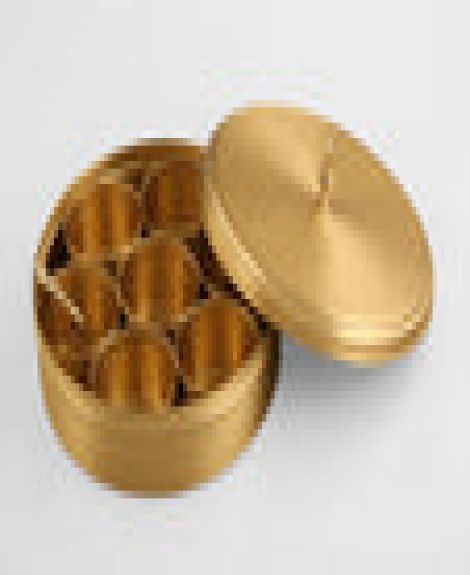 IKIRU Masala Box Round Atching | Spices Storage Box