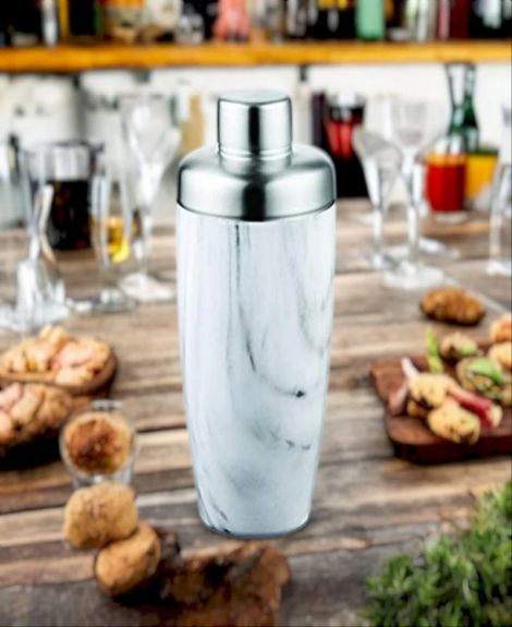 FnS Stainless Steel Cocktail Shaker 650ml (Marble)