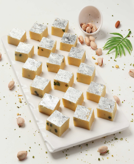 khoya pista Burfi (Bikanervala)