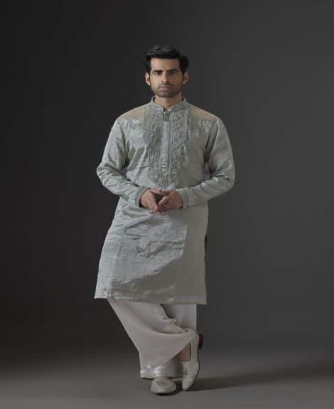 Pistachio Perfection Embroidered Kurta Set