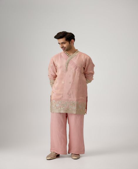 Rose Quartz Embroidered Kurta Set