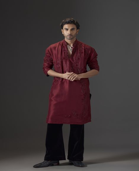 Emerald Enigma Embriodered Kurta