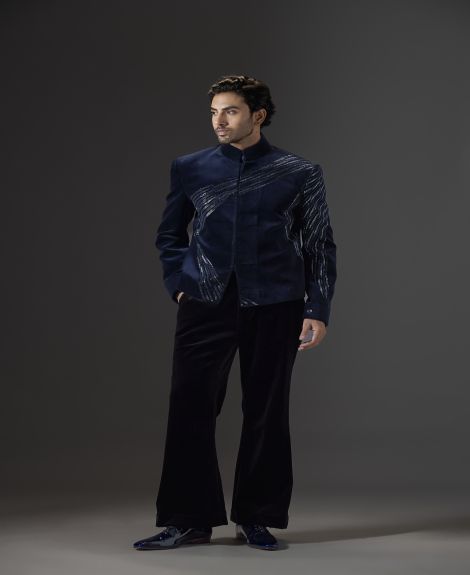 Midnight Stride Bandhgala Set