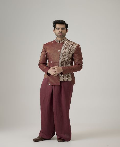 The Crimson Scroll Embriodered Bandhgala