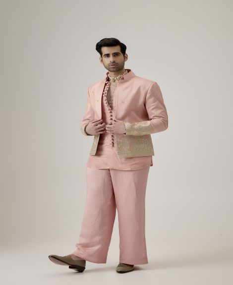 Peach Bloom Jodhpuri Ensemble