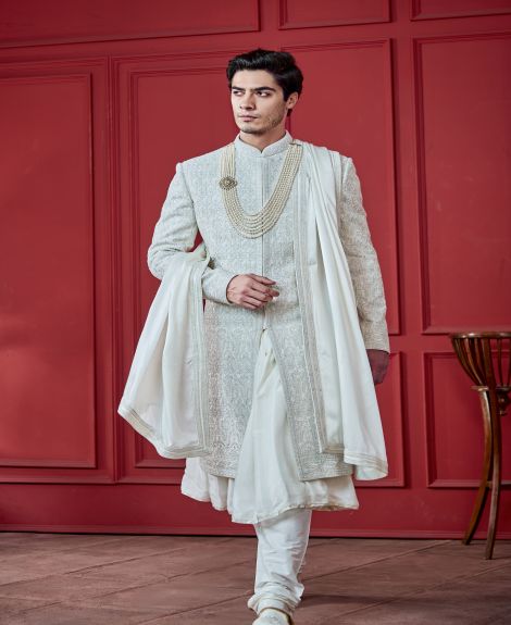 Moonlit Ivory Sherwani Set