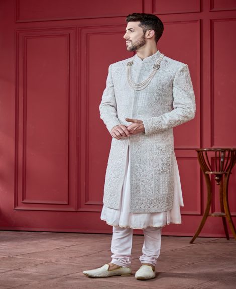 Soft Pink Sherwani Set