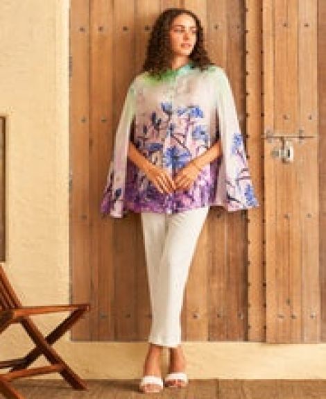 MIDNIGHT BLUE SUNRISE SARA SHIRT