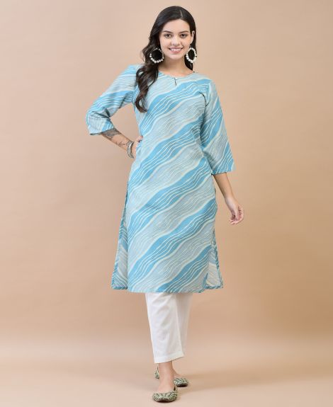 Shree Women Shantoon Blue Solid Kurta
