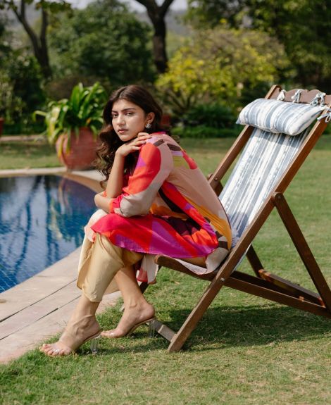 WINE SAHARA GATHERED TUNIC