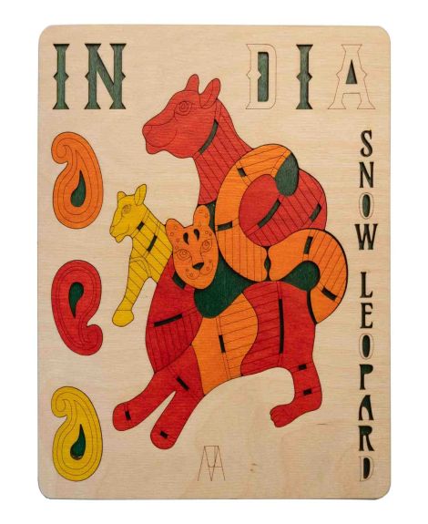 Ekoplay-Indian Snow Leopard wooden puzzle