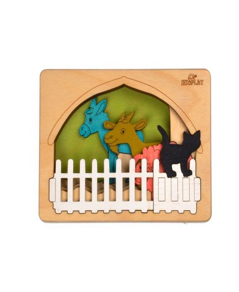 Ekoplay-Farm Animal wooden puzzle