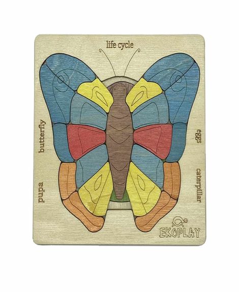 Ekoplay-Life Cycle of a Butterfly wooden puzzle