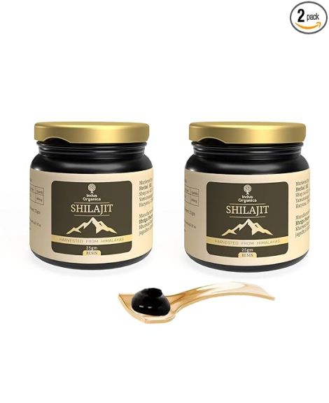 Indus Organics Pure Himalayan Original Shilajit Resin (50gm) Mega Pack for Men and Women | Strength | Stamina | Focus | Vitality | Performance | Immunity | Certified |