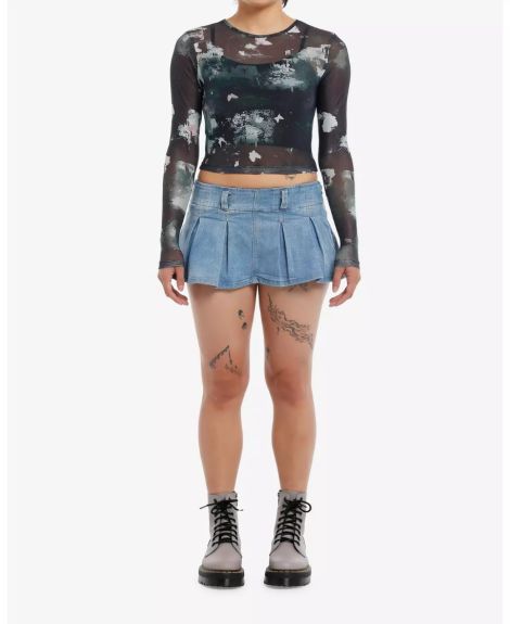 Butterfly Lily Girls Twofer Mesh Top