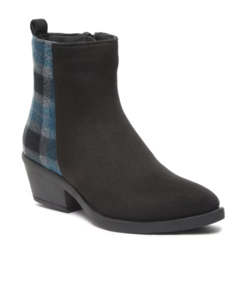 FLAT N HEELS, Women Checked Ankle-Length Boots