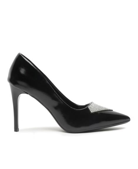 FLAT N HEELS, Women Embellished Pointed-Toe Pumps